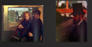 Degas, Henry Rouart et sa fille Hélène et portrait d'Henri Rouart