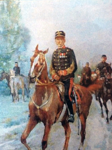 Louis Victor Dillais à la tête de ses soldats